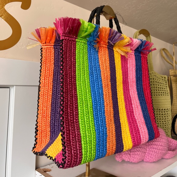 Multicolor Summer Tote Bag - Picture 5 of 5